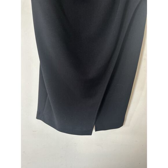 NWT Calvin Klein Bodycon Sheath Dress Black Stretch Draped Size 2 Retail $134 - Picture 7 of 9